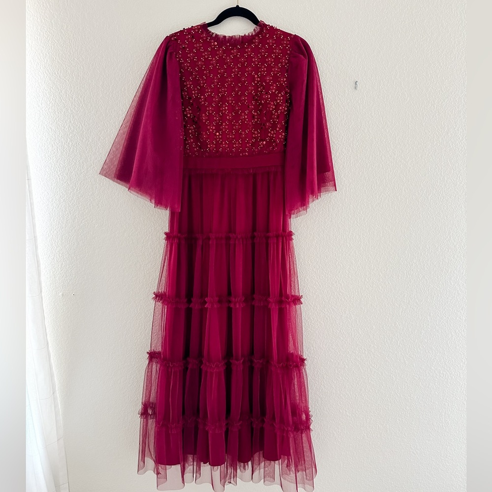 Dainty Jewells Red Tulle Maxi Dress